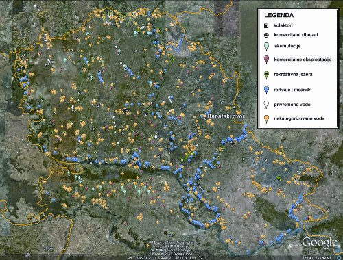vode vojvodine mapa Površinske eksploatacije mineralnih sirovina   neiskorišćeni  vode vojvodine mapa