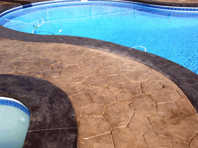 Štampani beton - površina oko bazena