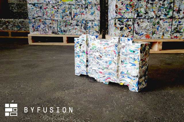 Blokovi napravljeni od reciklirane plastike