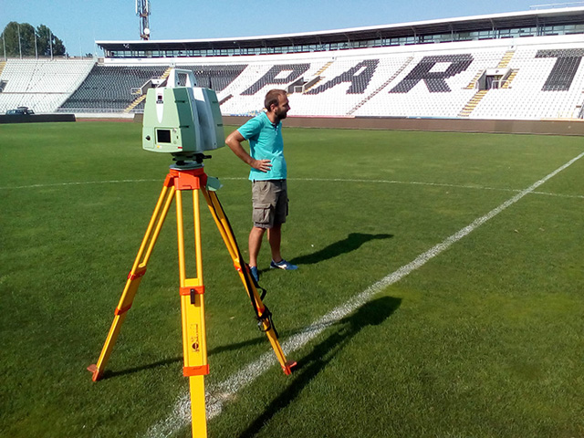 Lasersko skeniranje stadiona FC Partizan - GEOURB Group