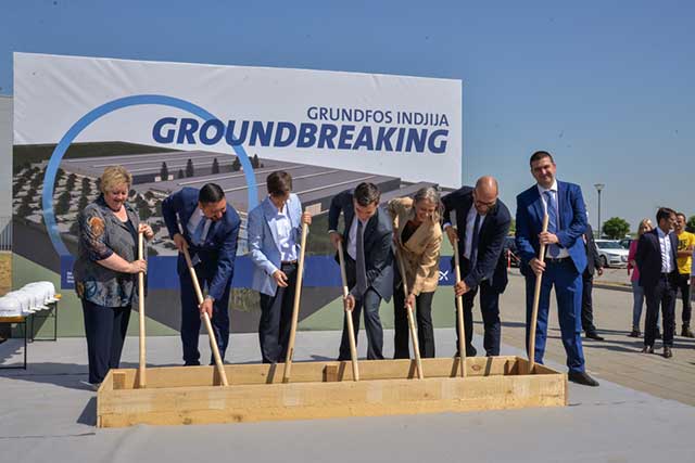 Polaganje kamena temeljca za novi proizvodni pogon Grundfosa u Srbiji