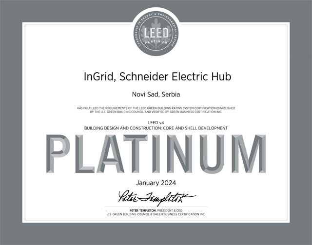 Platinum LEED sertifikat
