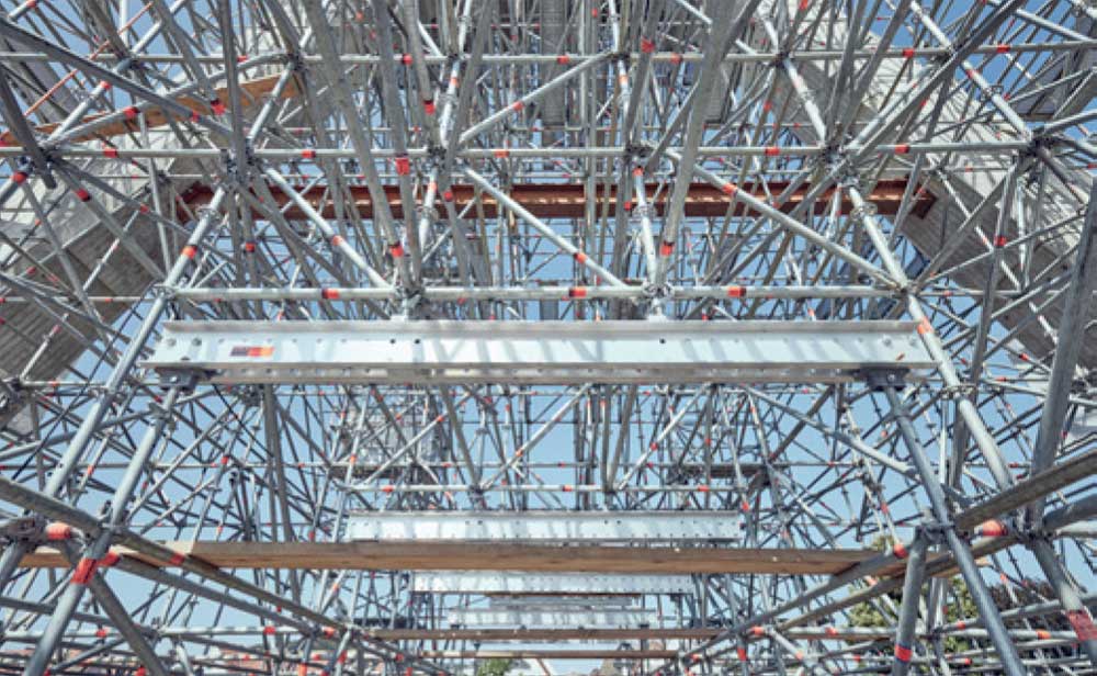 Layher premošćavanje skelama