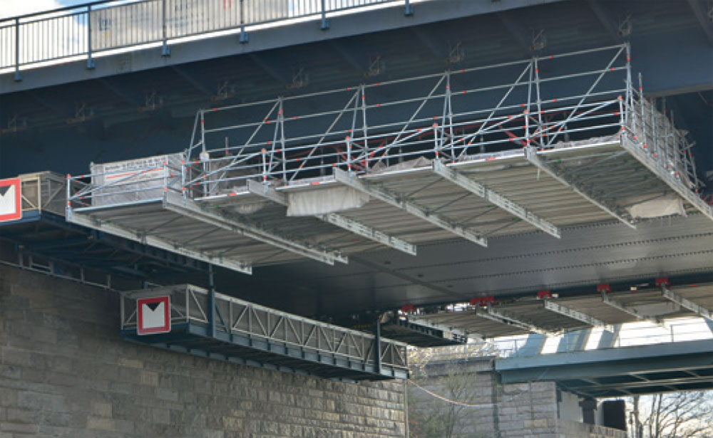 Layher premošćavanje skelama