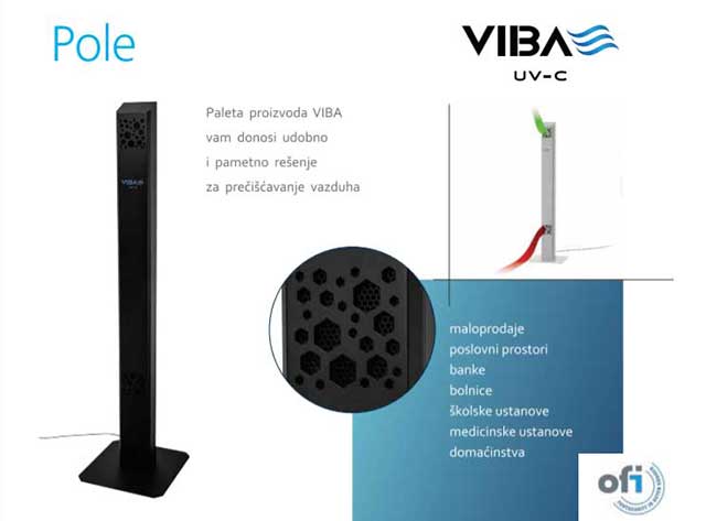 VIBA UV-C POLE - pametno rešenje za prečišćavanje vazduha