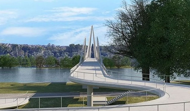Izgled budućeg pešačko-biciklističkog mosta u Beogradu