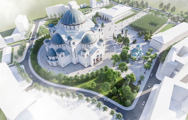 Ove godine će potpuno biti rekonstruisan park ispred Hrama Svetog Save