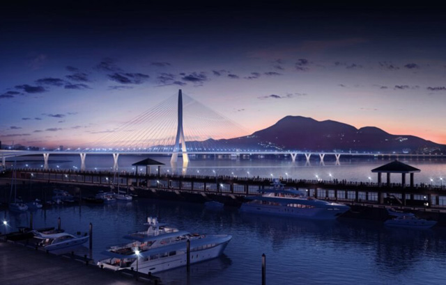 Početak gradnje multimodalnog asimetričnog mosta sa jednim pilonom na Tajvanu