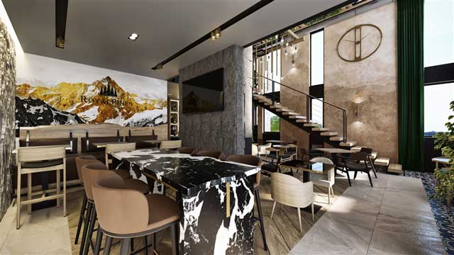 Savremeni restoran na dva nivoa