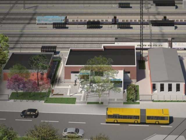 Novo visual da estação ferroviária de Batajnica