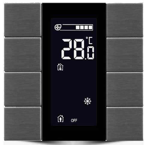 INTERRA iSwitch with LCD - 8-Button Anthracite Matt Plastic
