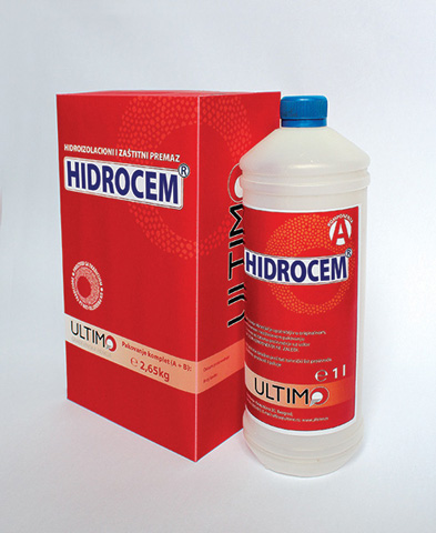 HIDROCEM - Dvokomponentni, polimerom modifkovani, cementni premaz koji se sastoji od tečnog polimera i smeše cementa sa specijalnim aditivima