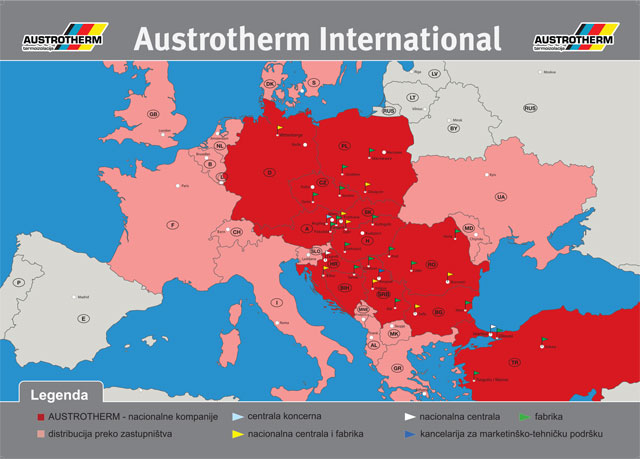 Austrotherm mapa