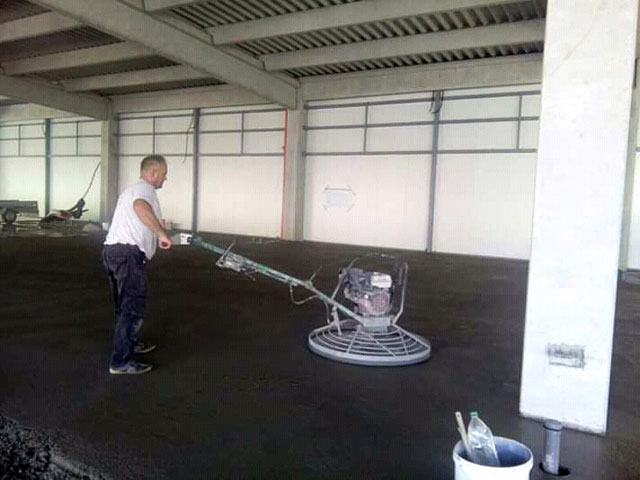 Glađjenje betona helikopterima, završna mašinska obrada-FEROBETON