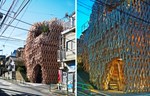 Poslastičarnica u Japanu obmotana 3D drvenom rešetkom