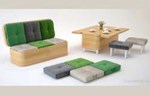 Konvertabilna sofa pretvara se u trpezarijski sto i stolice