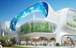Kineski tržni centar sa ogromnim vertikalnim akvarijumom, LED kupolom i gondolama