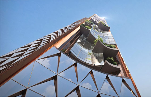 Osmougaoni supervisoki neboder neobičnim dizajnom smanjuje opterećenje vetrom