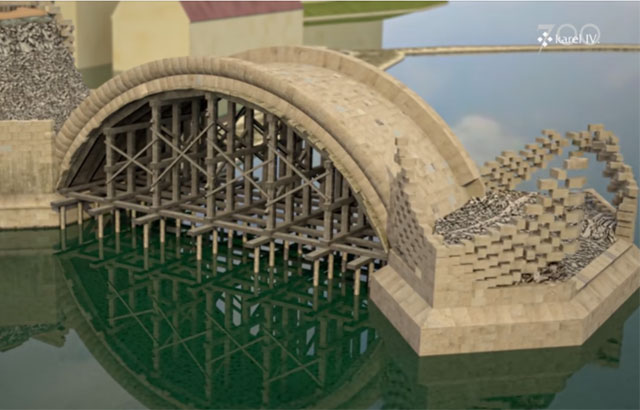 Fantastična gradnja srednjovekovnog mosta prikazana u animiranom videu