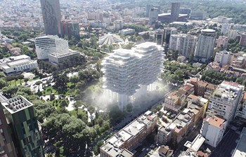 Fountain Plaza Tirana: BIG pobedio na konkursu rešenjem zgrade iznad javnog parka