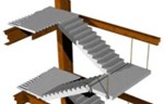 Pločaste prefabrikovane AB stepenice - Primer korišćenja na čeličnim skeletnim zgradama