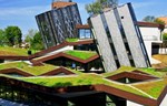 Zeimuls centar sa zelenim krovovima se savršeno uklapa u letonski pejzaž