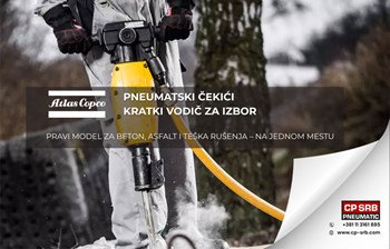 Atlas Copco pneumatski čekići - kratki vodič za izbor
