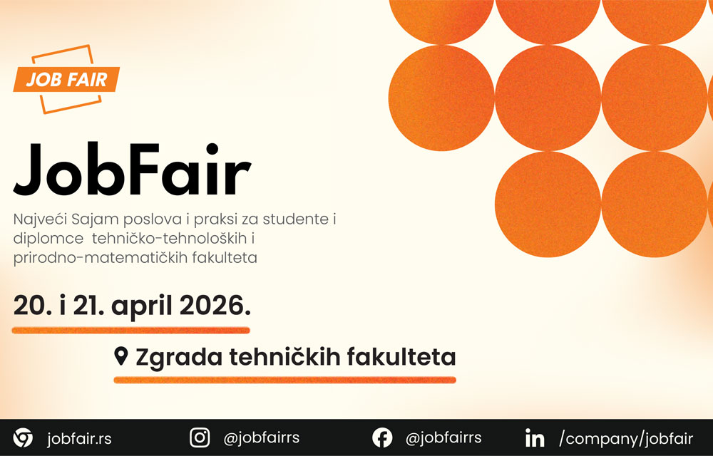 Sajam poslova i praksi "JobFair - Kreiraj svoju budućnost!"