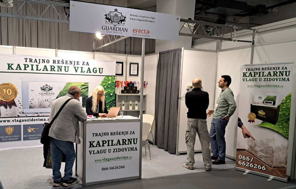 Efecta Plus prezentovala jedinstveno rešenje za eliminaciju kapilarne vlage GUARDIAN Damp removal na Sajmu građevinarstva