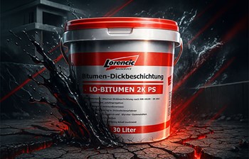 Bitumenska izolacija LORENCIC LO-Bitumen 2K PS – trajna zaštita temelja i zidova