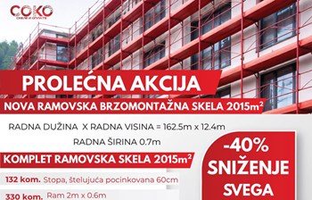 Nova skela već od 15.9 evra po kvadratu, ograničena akcija