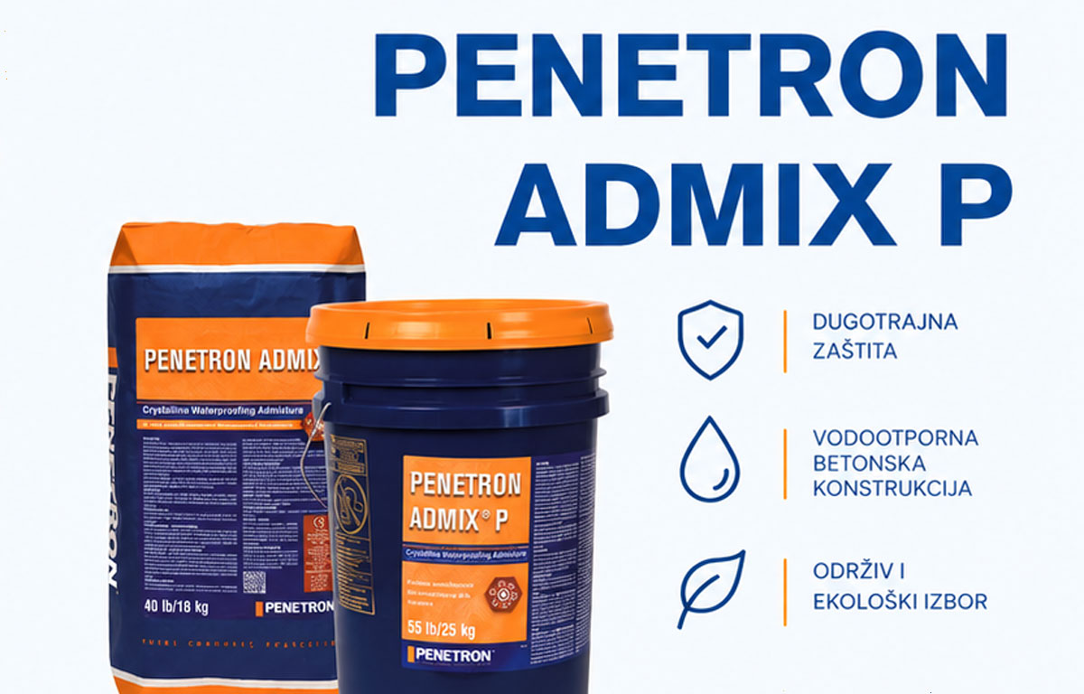 Akcija "5+1 gratis" za Penetron ADMIX P, aditiv za vodonepropusnost betona