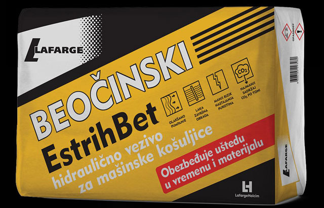 Novo hidraulično vezivo za mašinsko izvođenje cementnih košuljica - EstrihBet