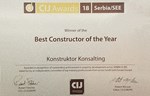 Kompanija Konstruktor proglašena za "Najboljeg izvođača radova" u 2018. godini
